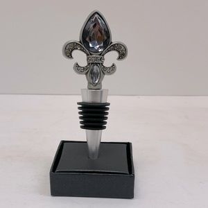 Pewter Fleur De Lis Bottle Stopper
